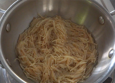 cooked vermicelli for shavige payasa or vermicelli kheer
