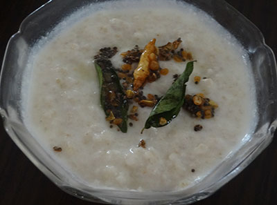 tempering for siridhanya mosaranna or curd rice