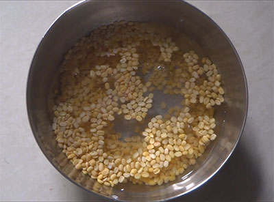 moong dal for sorekai palya or bottle gourd stir fry