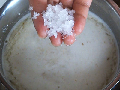 salt for southe beejada saru or cucumber seeds rasam