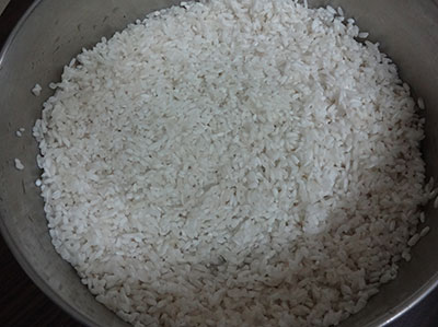 rinsed rice for southe gatti or cucumber dumplings