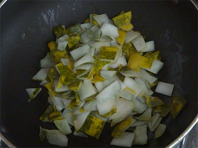 fry cucumber peel for southe sippe chutney