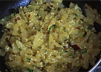 southekai palya or cucumber stir fry