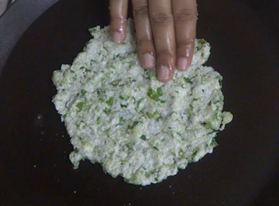 making soutekayi rotti or cucumber bakri