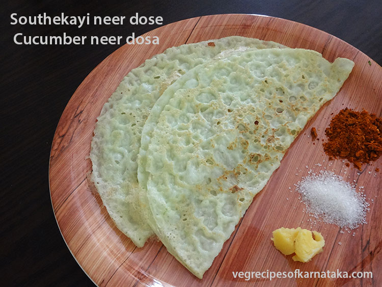 cucumber neer dosa or southekayi neer dose