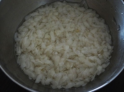 beaten rice for cucumber sweet dosa or southekayi sihi dose