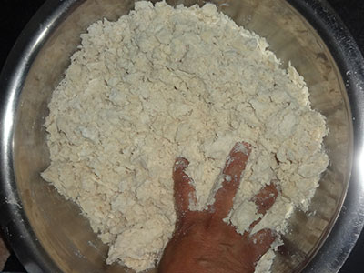 kneading dough for suruli puri or suruli poori