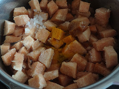turmeric for suvarna gadde huli or yam sambar