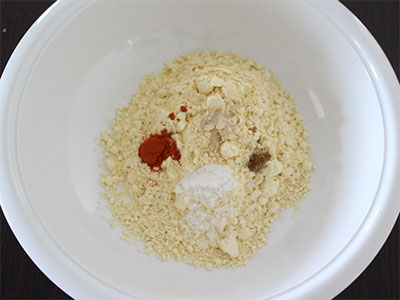 spices for thin kara sev mixture or omapodi mixture