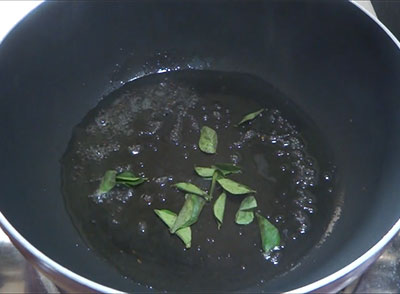 tempering for thondekai green masala palya recipe