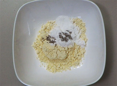 gram flour and rice flour for tomlette or eggless omlette recipe
