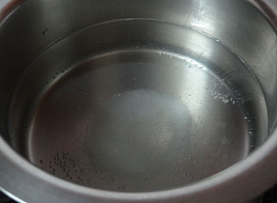 Water for uppittu or upuma