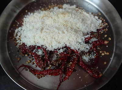 roasted spices for vangi bath powder