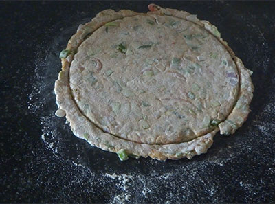 making veg paratha or vegetable parota recipe