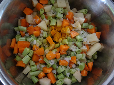 vegetables for karnatka style veg sagu or saagu