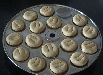 biscuits on a plate for wheat flour benne biscuit or atta butter biscuit in cooker