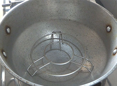 pan with a stand for wheat flour benne biscuit or atta butter biscuit
