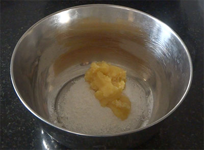 sugar and ghee for wheat flour benne biscuit or atta butter biscuit