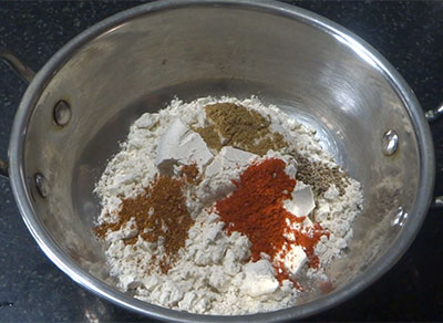 spices for wheat flour snacks or evening tea time snacks