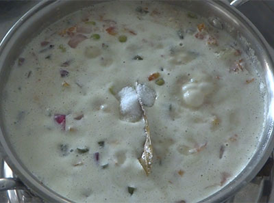 water and salt for bili sagu or white kurma