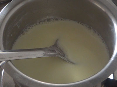 boiled milk for sweet yogurt or curd or misht doi