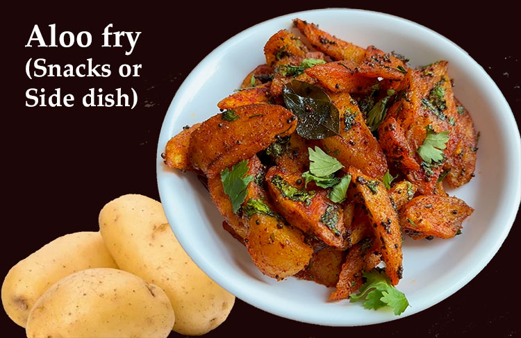 Aloo fry or potato side dish recipe