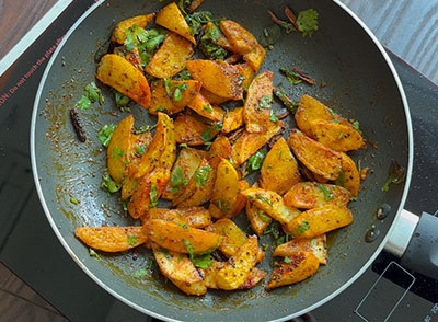 Aloo fry or potato side dish