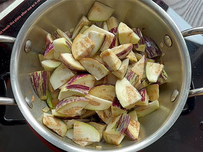 ridge gourd for badanekayi rasa palya or brinjal gojju recipe