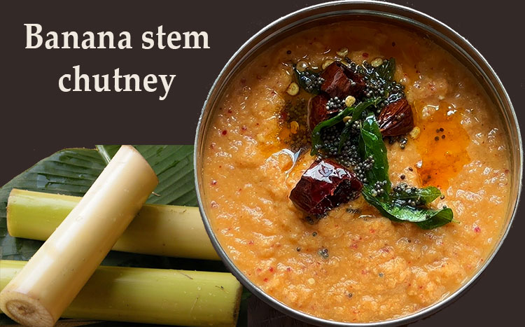 bale dindu or banana stem chutney recipe