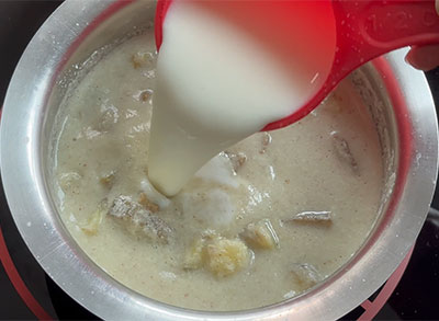 buttermilk for balekai mosaru kootu or raw banana majjige huli recipe