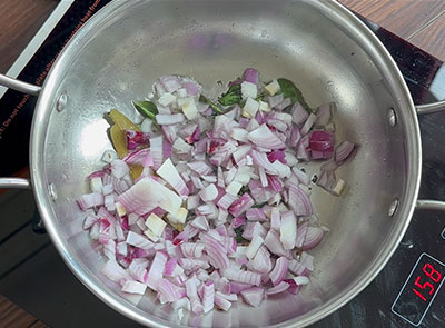 onion for beetroot rice or pulao recipe