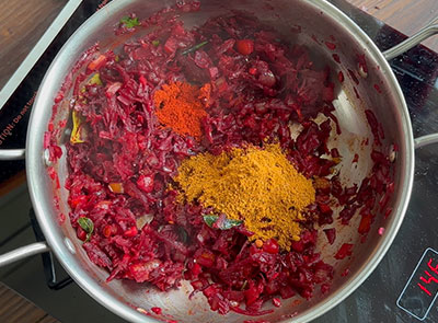 masala powders for beetroot rice or pulao recipe