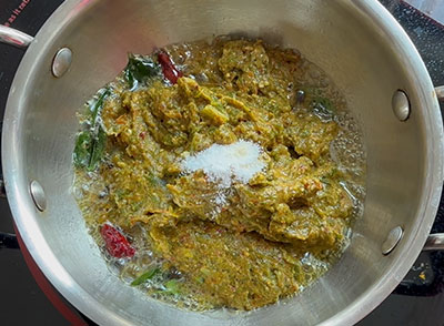 making bendekai chutney or lady finger or bhindi recipes