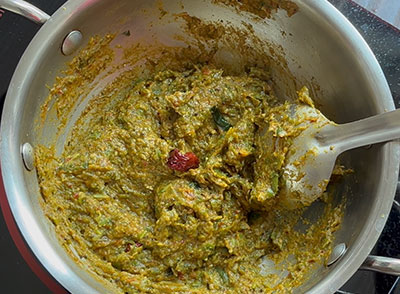 making bendekai chutney or lady finger or bhindi recipes