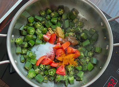 tomato for bendekai chutney or lady finger or bhindi recipes