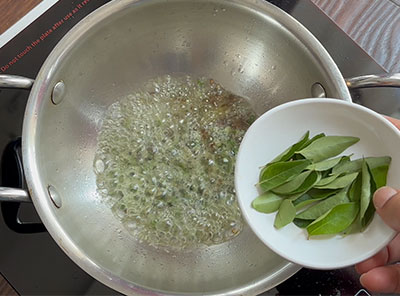 curry leaves for Betageri chutney recipe