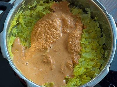 ground masala for cabbage jeerige kootu or ele kosu sambar recipe