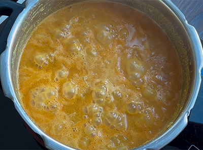 boiling cabbage jeerige kootu or ele kosu sambar recipe