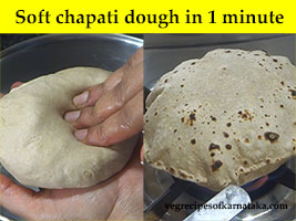 chapati dough in 1 minute recipe