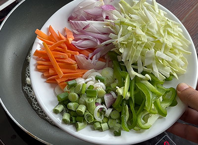 mixed vegetables for leftover chapati noodles recipe