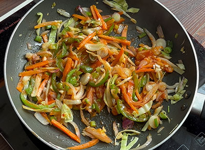 fried vegetables for leftover chapati noodles recipe