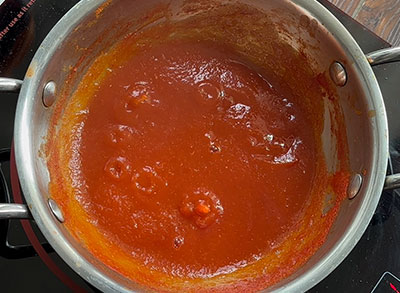 tomato red chilli sauce for leftover chapati noodles recipe