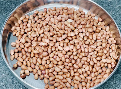 fried peanuts for chintamani kadalebeeja or kadlekai recipe