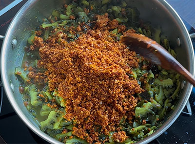 salt and jaggery for hagalakayi palya or bitter gourd stir fry