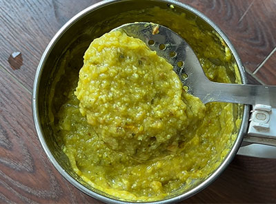 mashed dal and vegetables for heerekai maskai recipe