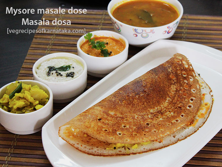 karnataka style masala dosa recipe, mysore masala dosa