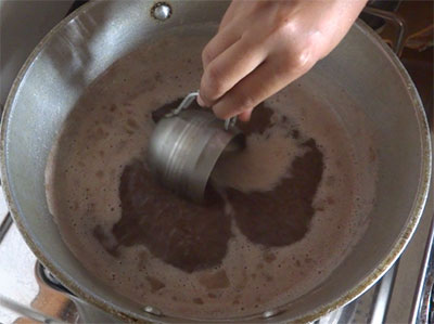 boiling water for ragi mudde or ragi balls