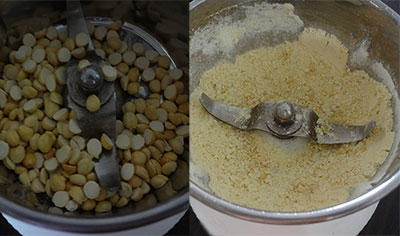 grinding fried gram for nippattu