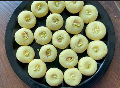 resting milk powder peda recipe