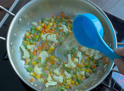 vegetables for ragi soup or finger millet recipe